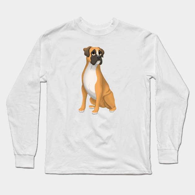 Boxer Dog Long Sleeve T-Shirt by millersye